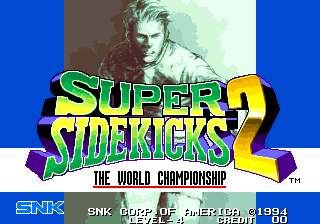 Super Sidekicks 2 - The World Championship + Tokuten Ou 2 - real fight football Title Screen